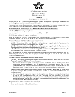 IATA Gefahrgutvorschriften 57. Ausgabe (Deutsch) Gültig ab 1