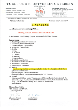 Einladung Fußball