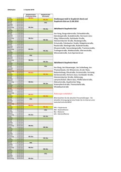 Abfuhrplan für Stupferich 2. Quartal 2016