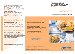 Ernährung 1/2016 - Volkshochschule Bonn