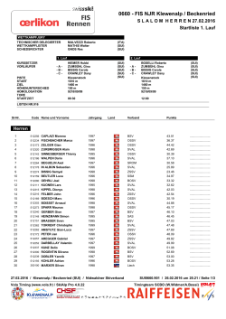 Startliste - Nidwaldner Skiverband