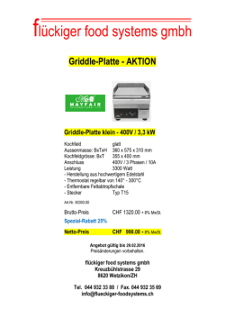 Griddleplatte - flueckiger foodsystems