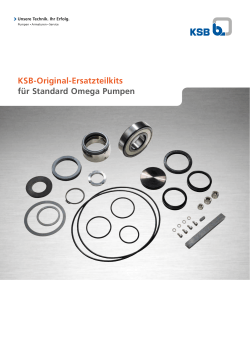 KSB-Original-Ersatzteilkits für Standard Omega Pumpen