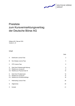 Preisliste  - Deutsche Börse Market Data + Services