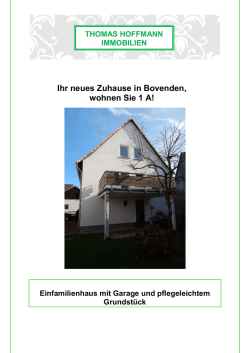 Ihr neues Zuhause in Bovenden, wohnen Sie 1 A!