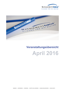 April 2016 - Management Circle AG