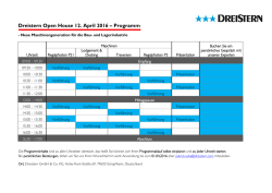 Dreistern Open House 12. April 2016 &ndash; Programm