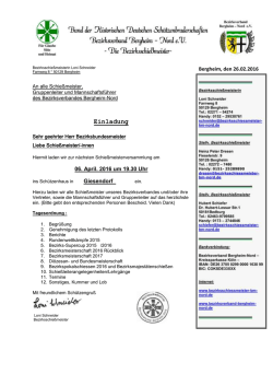 Einladung - Bezirksschie&szlig;meister