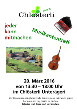 Musikantentreff - Altersheim Chlösterli, Unterägeri