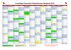 FF Kalender 2016 - FF Petzenkirchen