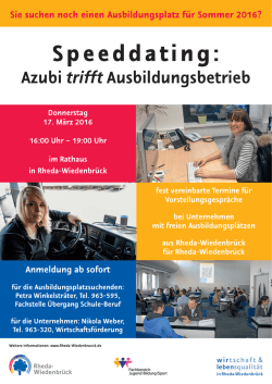 Plakat Speeddating 2016