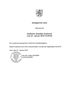 Handelsregisterauszug - F & G Bauelemente GmbH