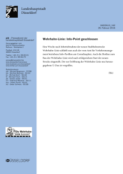 Wehrhahn-Linie: Info