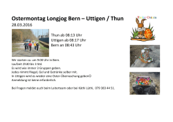 Ostermontag Longjog Bern – Uttigen / Thun - Lauftreffbircher-Thun