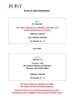 Infos Oster Kunstkurse