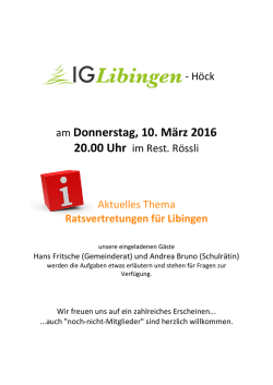 IG H&ouml;ck (Diskussion/Info Ratsvertretungs-&Auml;mter)