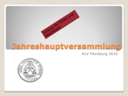 Jahreshauptversammlung
