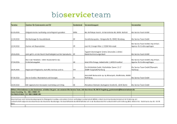 Seminarplan 2016 - Bio Service Team GmbH