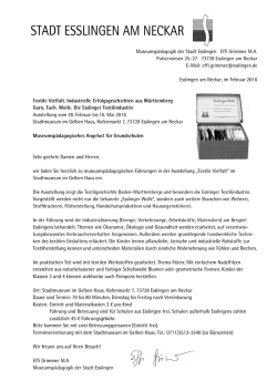 Museumspädagogisches Angebot für Grundschulen