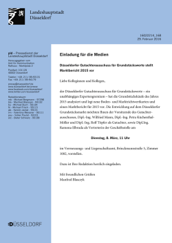 Einladung für die Medien