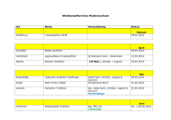 Wettkampftermine Niedersachsen