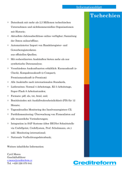 Infoblatt Tschechien print