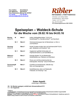 Speiseplan – Waldeck