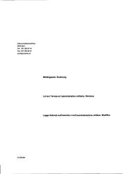 99.084 Militärgesetz. Änderung / Loi sur l`armée et l`administration