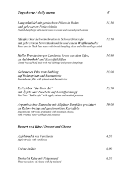 Hauptgerichte / Main Courses