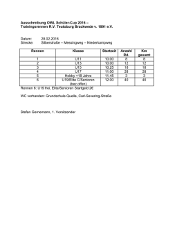 Ausschreibung OWL Sch&uuml;ler-Cup 2014