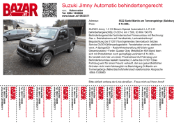 Suzuki Jimny Automatic behindertengerecht