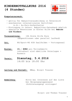 Infos - HIB Saalfelden
