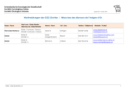 Wurfmeldungen der GGZ-Züchter / Mises bas des éleveurs de