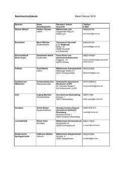 Bezirksschulobleute - Regierung der Oberpfalz