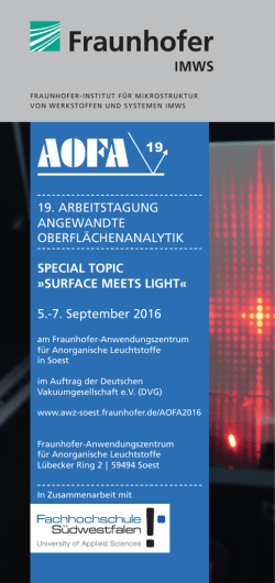 Informationsflyer AOFA 2016