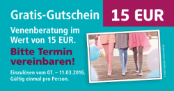 Gratis-Gutschein 15 EUR