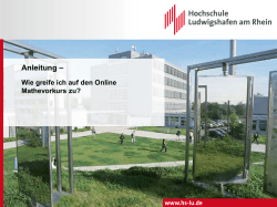 Anleitung - Hochschule Ludwigshafen am Rhein