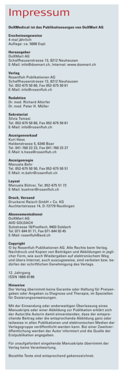 Impressum - Rosenfluh Publikationen AG