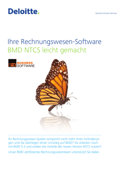 Ihre Rechnungswesen-Software BMD NTCS leicht gemacht