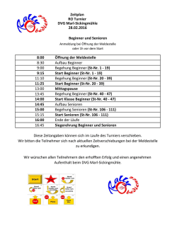 Zeitplan Sonntag 28.02.2016 - DVG Marl