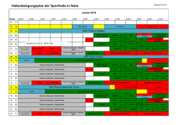 Hallenbelegungsplan der Sporthalle in Nahe