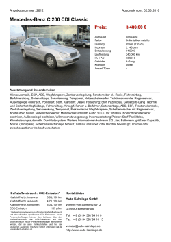 Mercedes-Benz C 220 T CDI Avantgarde, Navigation, Preis