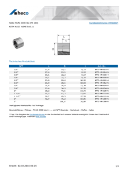 Halbe Muffe 3000 lbs (PN 200) ASTM A182 ASME B16.11