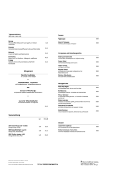 Mittagskarte - Cube Restaurant