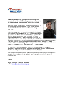 Harvey Rosenfield is one of the most recognized consumer