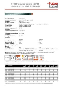 Data sheet N2XH - Klaus Faber AG