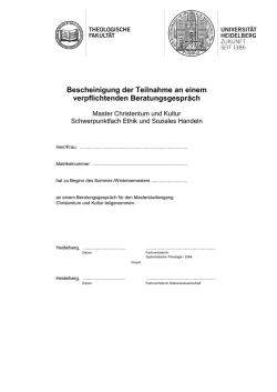 Bescheinigung - Ruprecht-Karls