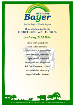 Rinder - Metzgerei Bayer