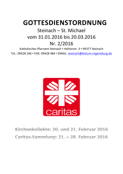 gottesdienstordnung - Pfarrei Steinach bei Straubing
