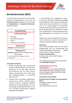 Infoblatt Berufsoberschule - HIBB
